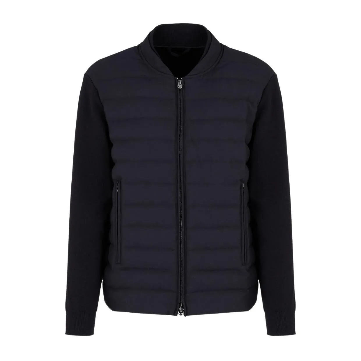 Emporio Armani Dark Navy Knit Blouson Jacket