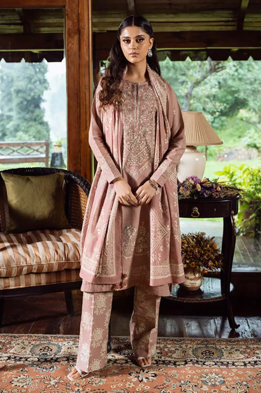 Fall Winter'24 - 3 Piece - Embroidered Khaddar Suit U3PESG24V816