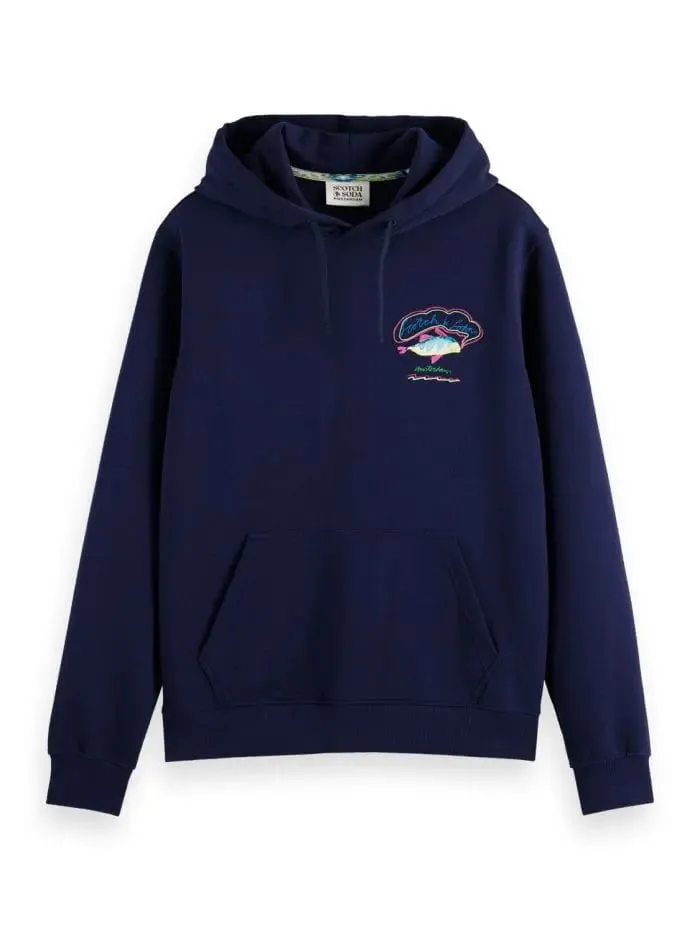 Front Back Artwork Hoodie (Navy) - S1755426865