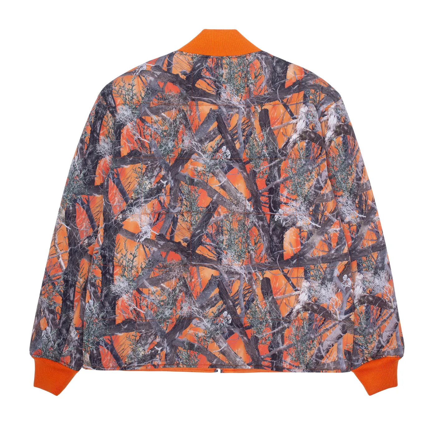 FUCKING AWESOME QUILTED CAMO PUFFER JACKET ORANGE