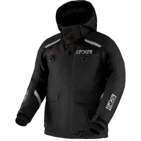 FXR Youth Excursion Snowmobile Jacket Black/Black Camo