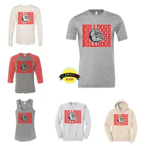 FZS Jr Bulldogs Repeating Design In Adult and Youth Tanks Tees And Sweatshirts