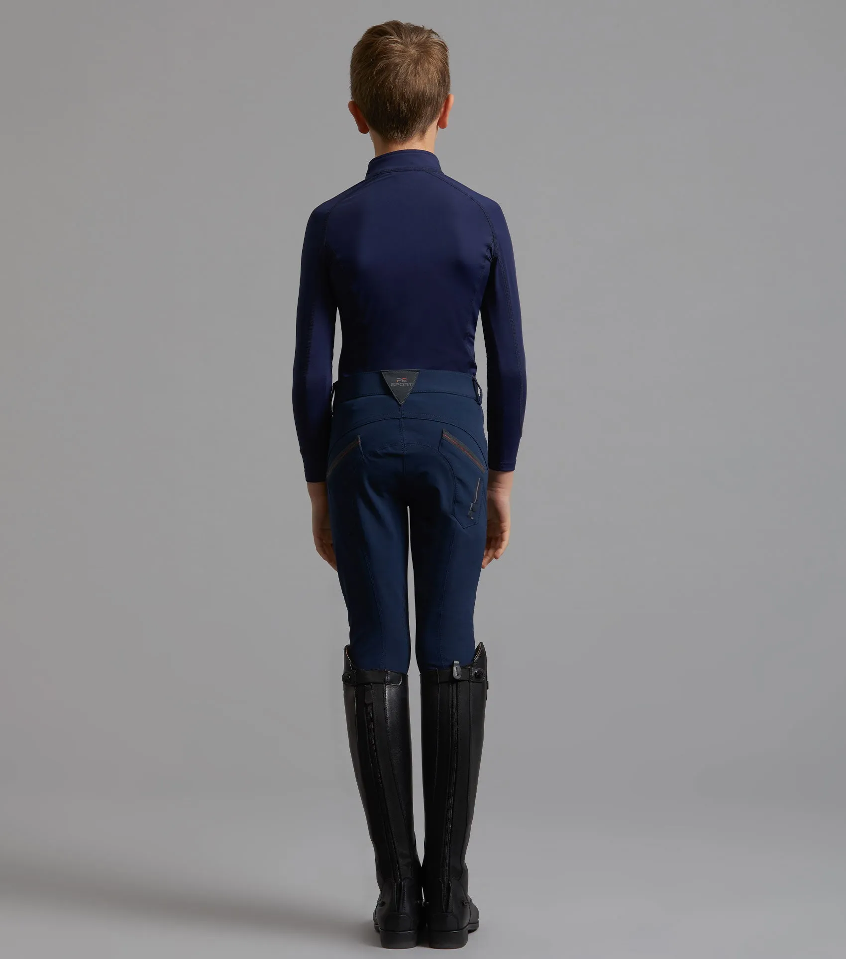 Gando Boys Gel Knee Riding Breeches Navy