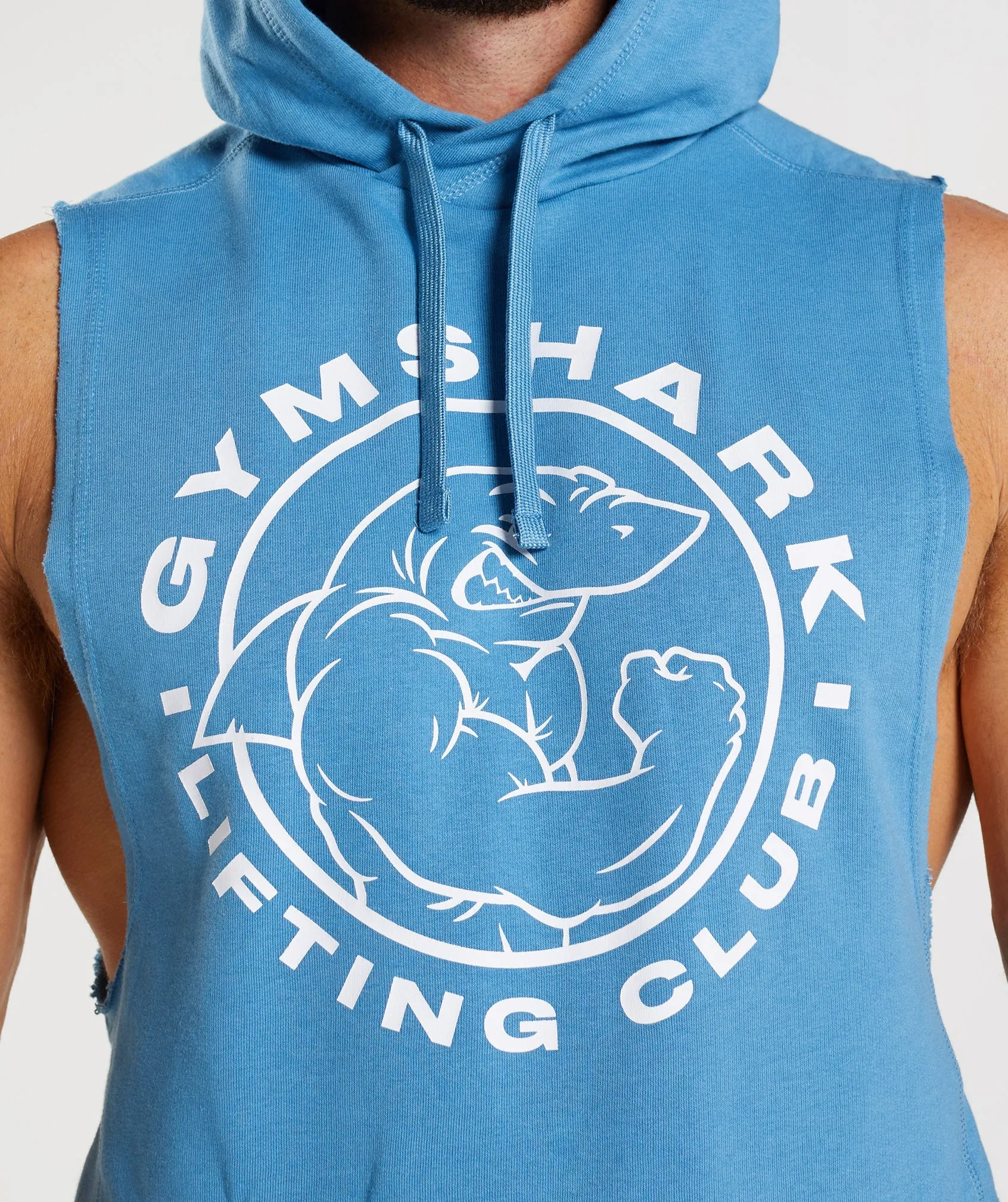 Gymshark Legacy Drop Arm Hoodie - Coastal Blue