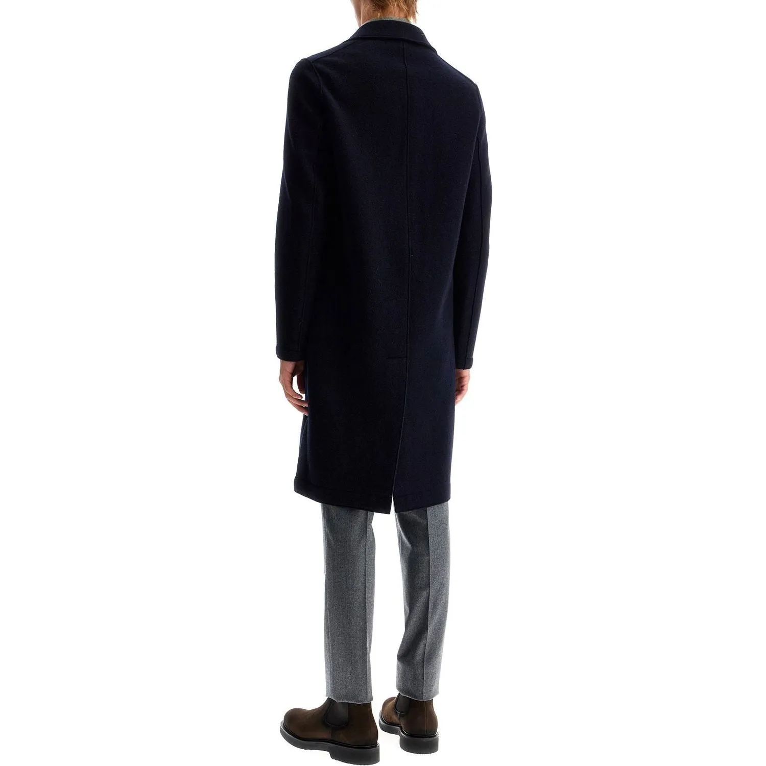 Harris Wharf London single-breasted wool coat in boiled