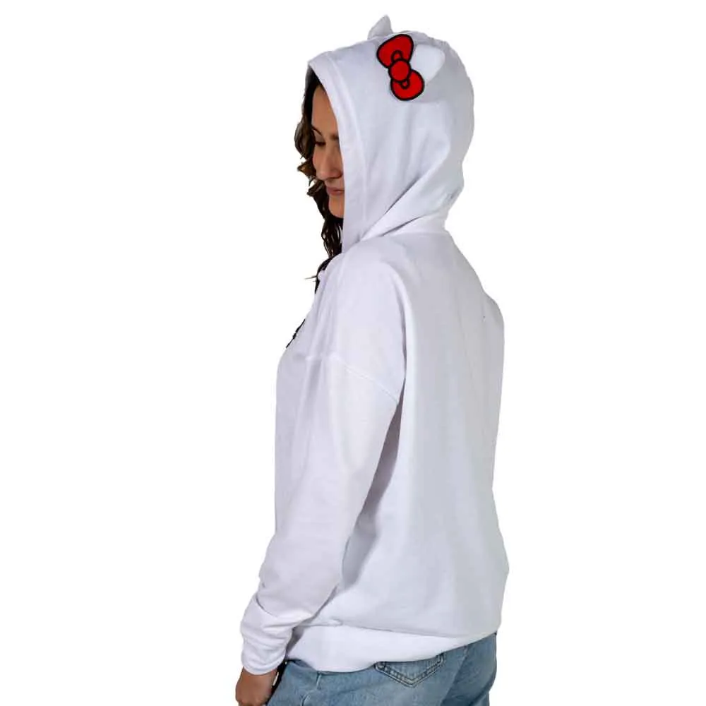 Hello Kitty 3D Ears Juniors Cosplay Hoodie