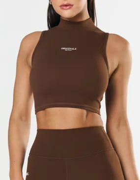 High Neck Cropped Tank NANDEX ™ Raw Umber - Brown