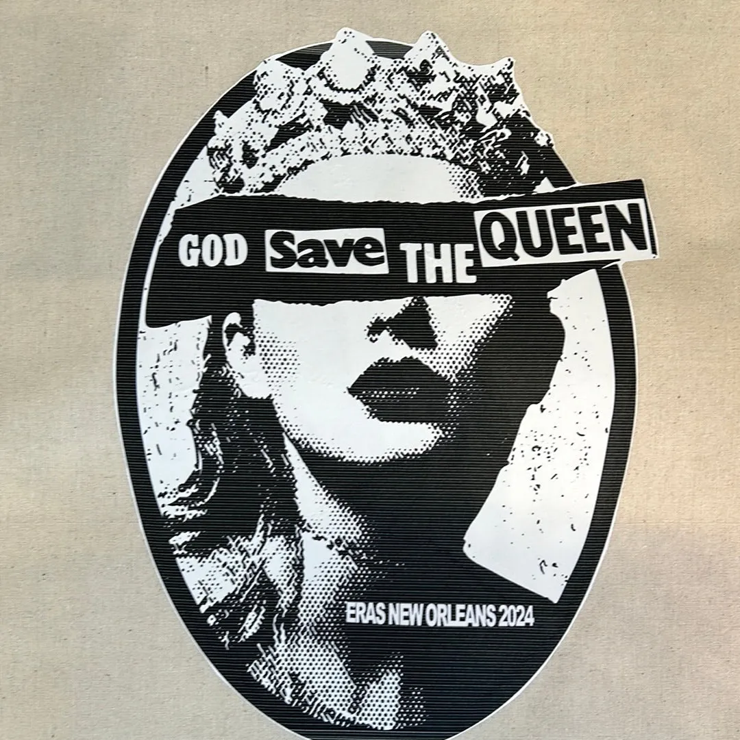 Hoodie - God Save The Queen NOLA Era Commemorative 2024 - 7 color choices  - black and white image - read ship info in description ❤️