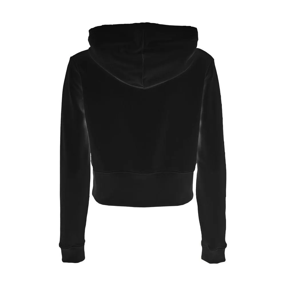 Imperfect Black Cotton Women Hoodie