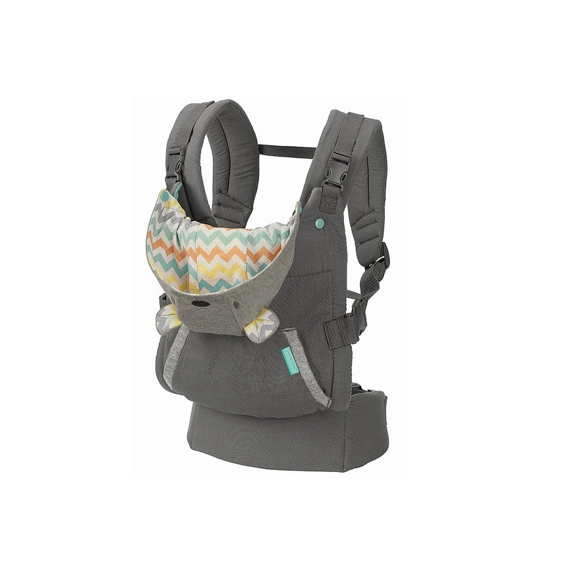 Infantino Cuddle Up Ergonomic Hoddie 2-way Carrier™ Grey Birth to 36 Months