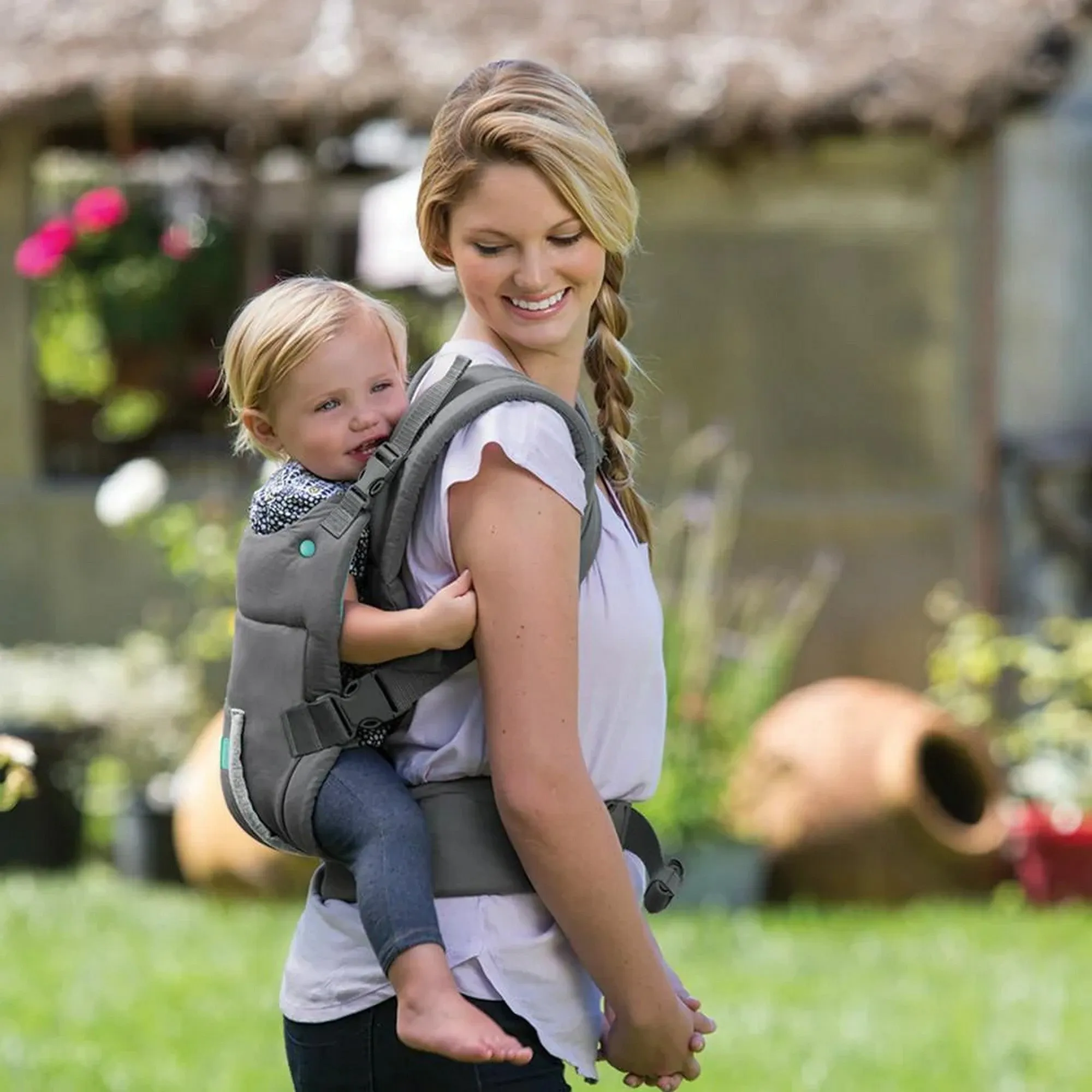 Infantino Cuddle Up Ergonomic Hoddie 2-way Carrier™ Grey Birth to 36 Months