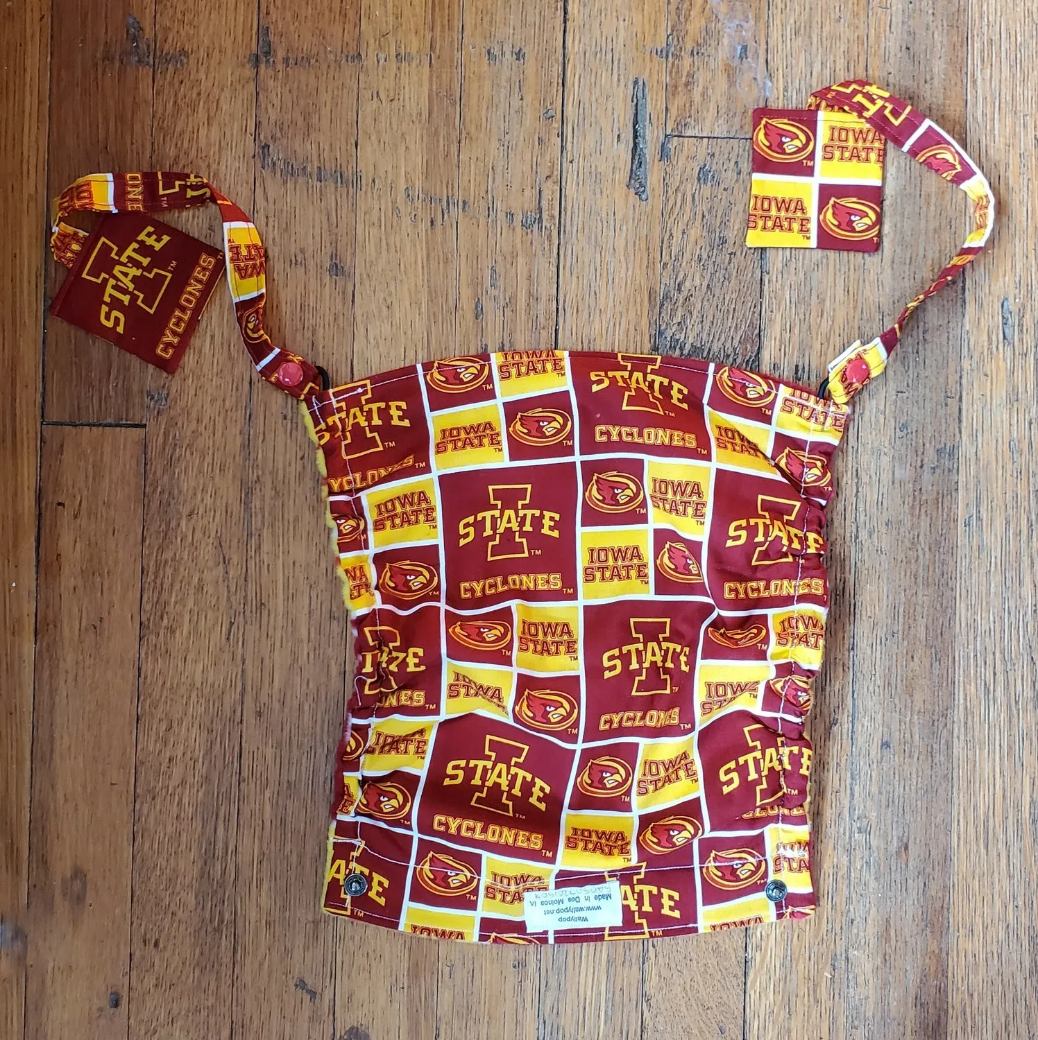 Iowa State University Flat Tula Hood with matching Reach Straps