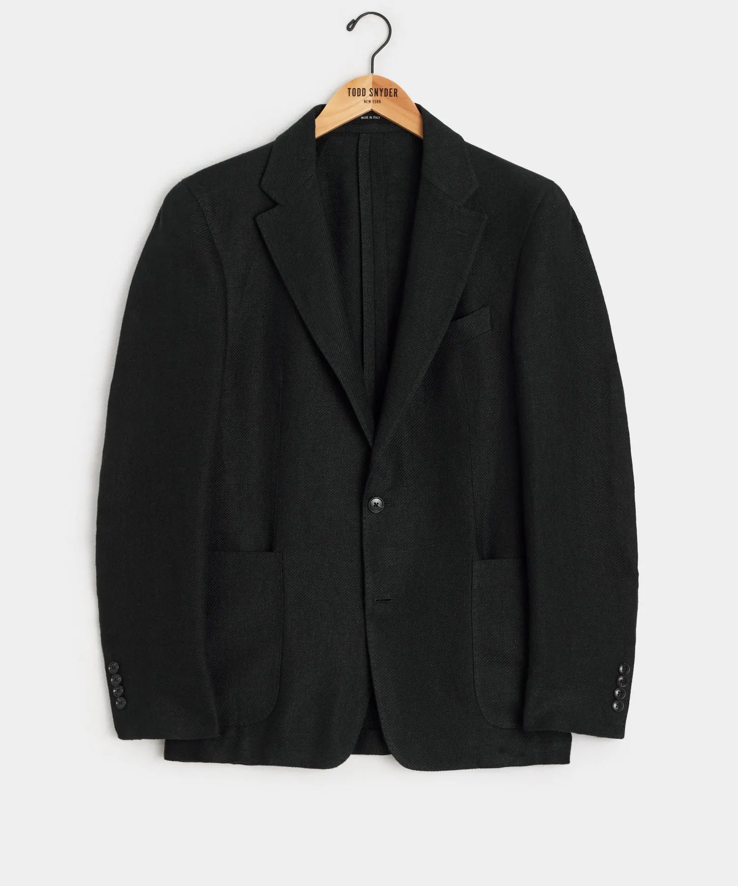 Italian Linen Sport Coat in Black