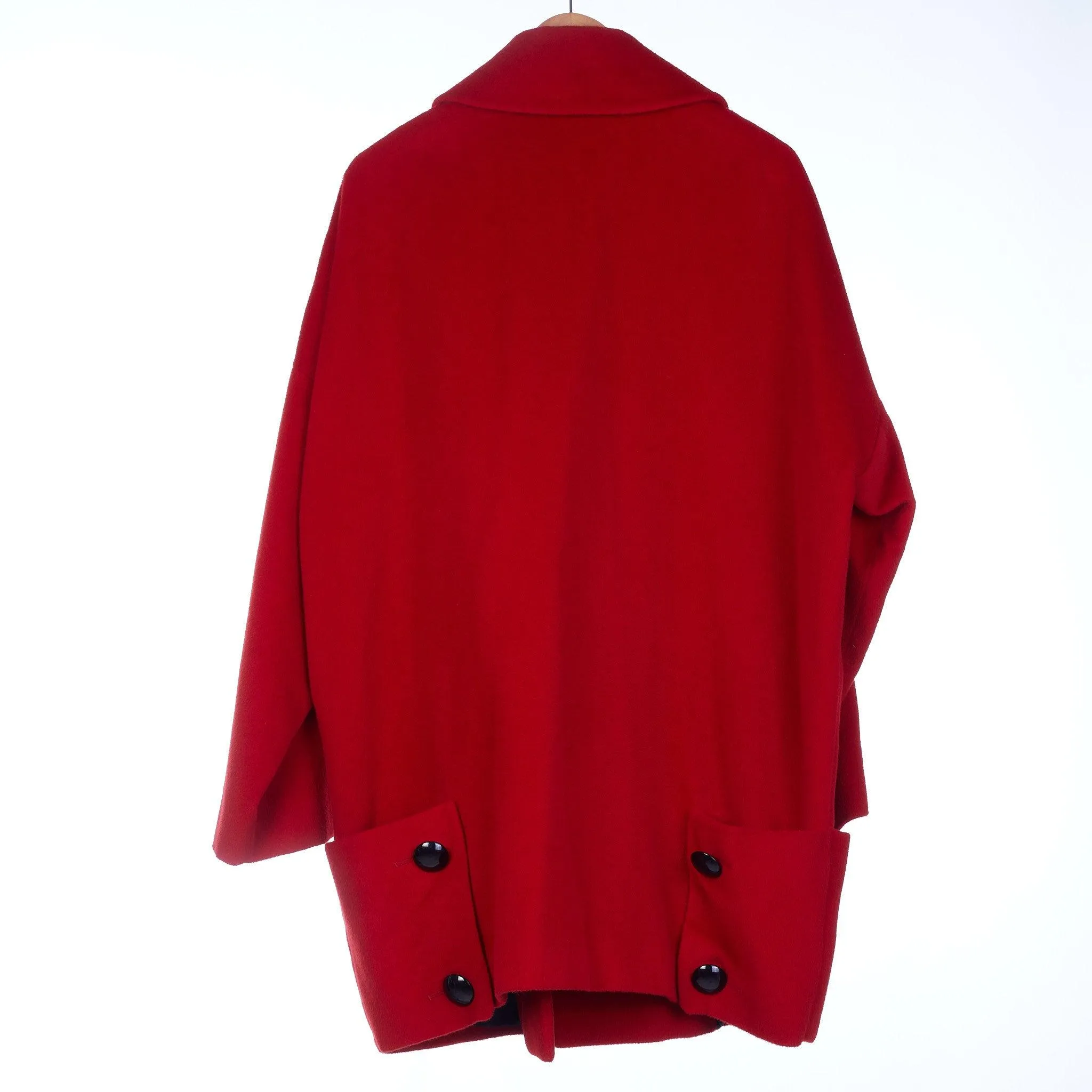 Jaeger Angora Wool Red Coat UK Size 16