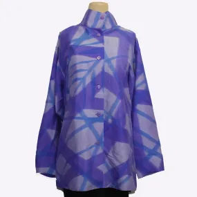 Kay Chapman Shirt, Issey, Graffiti, Lavender/Periwinkle/Purple, XL/XXL