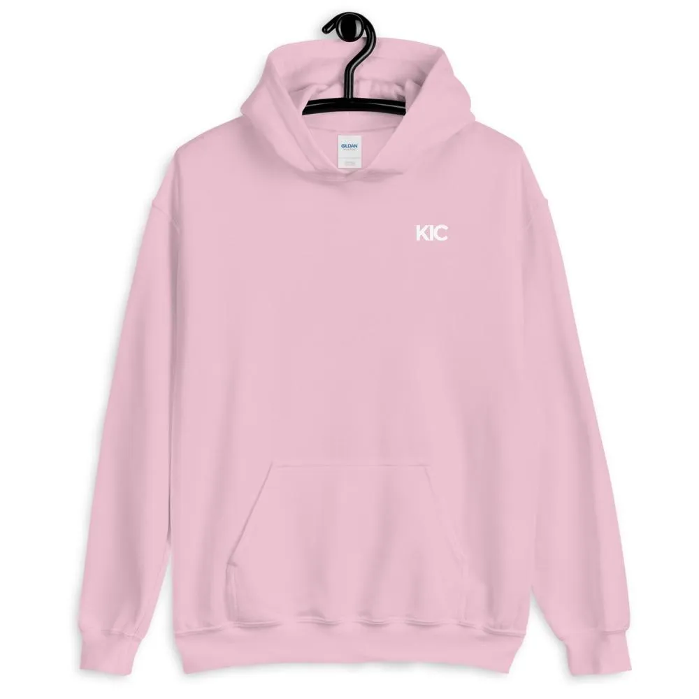 KIC Lifestyle Rose Print Hoodie in Pink