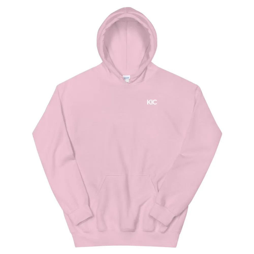 KIC Lifestyle Rose Print Hoodie in Pink