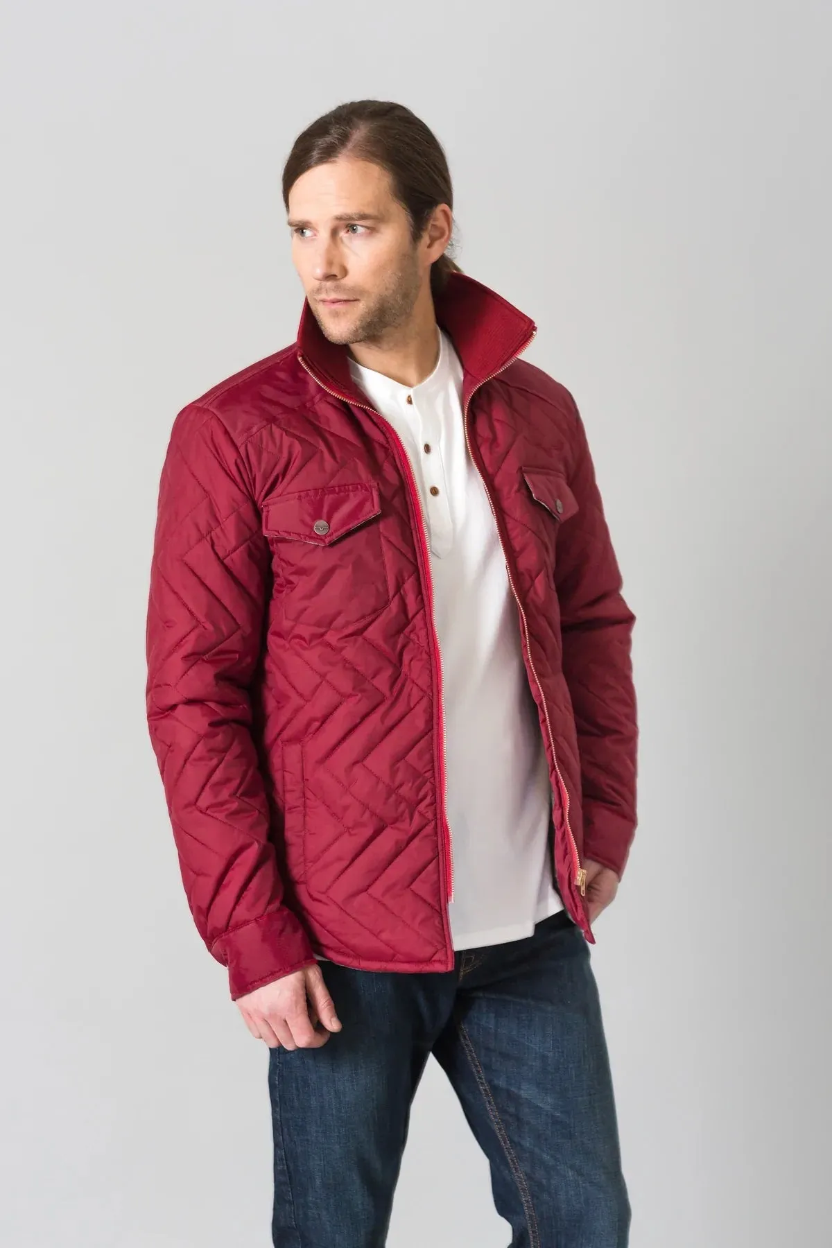 'Kimes Ranch' Men's Skink Jacket - Burgundy