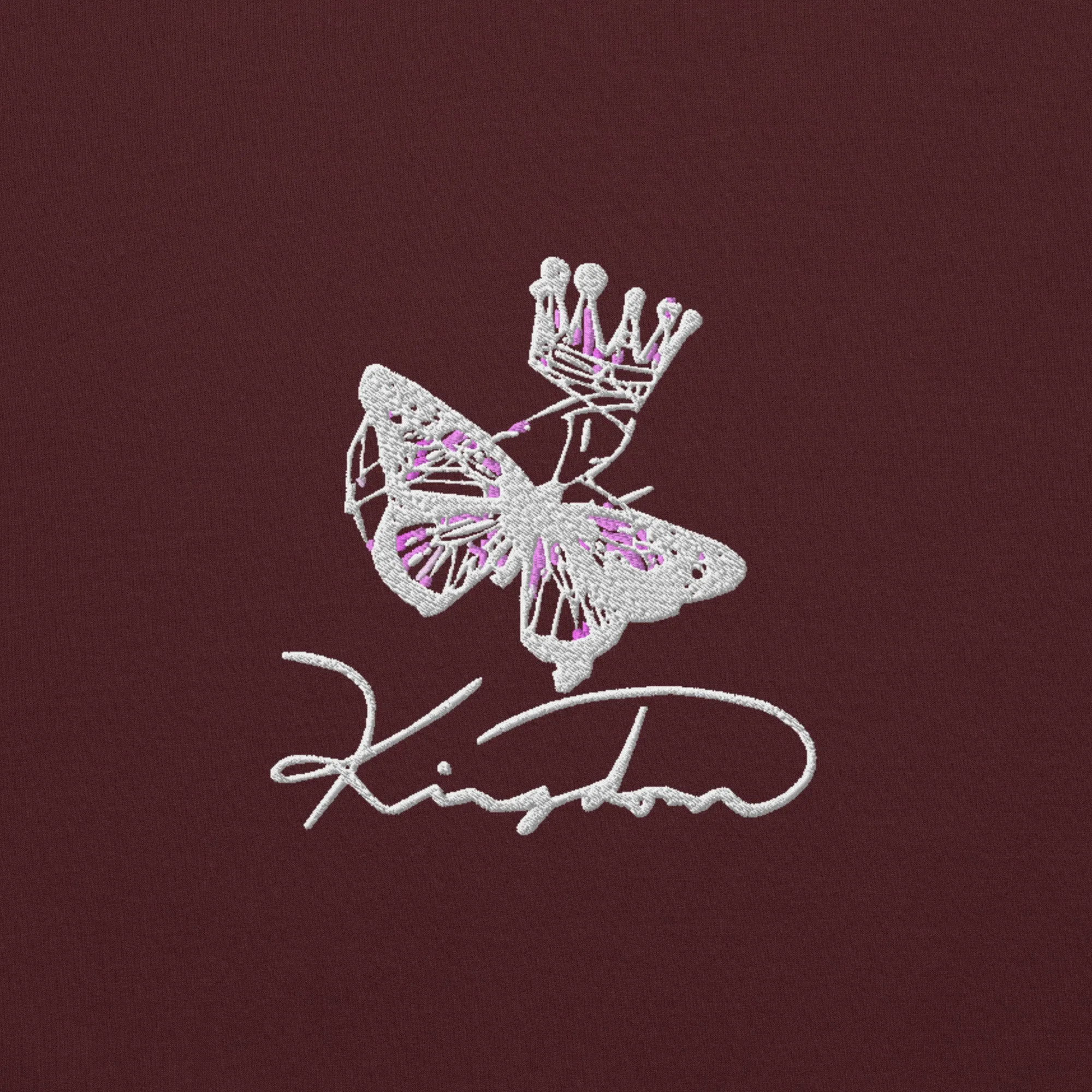 Kingdom Butterfly Embroidery Unisex Hoodie