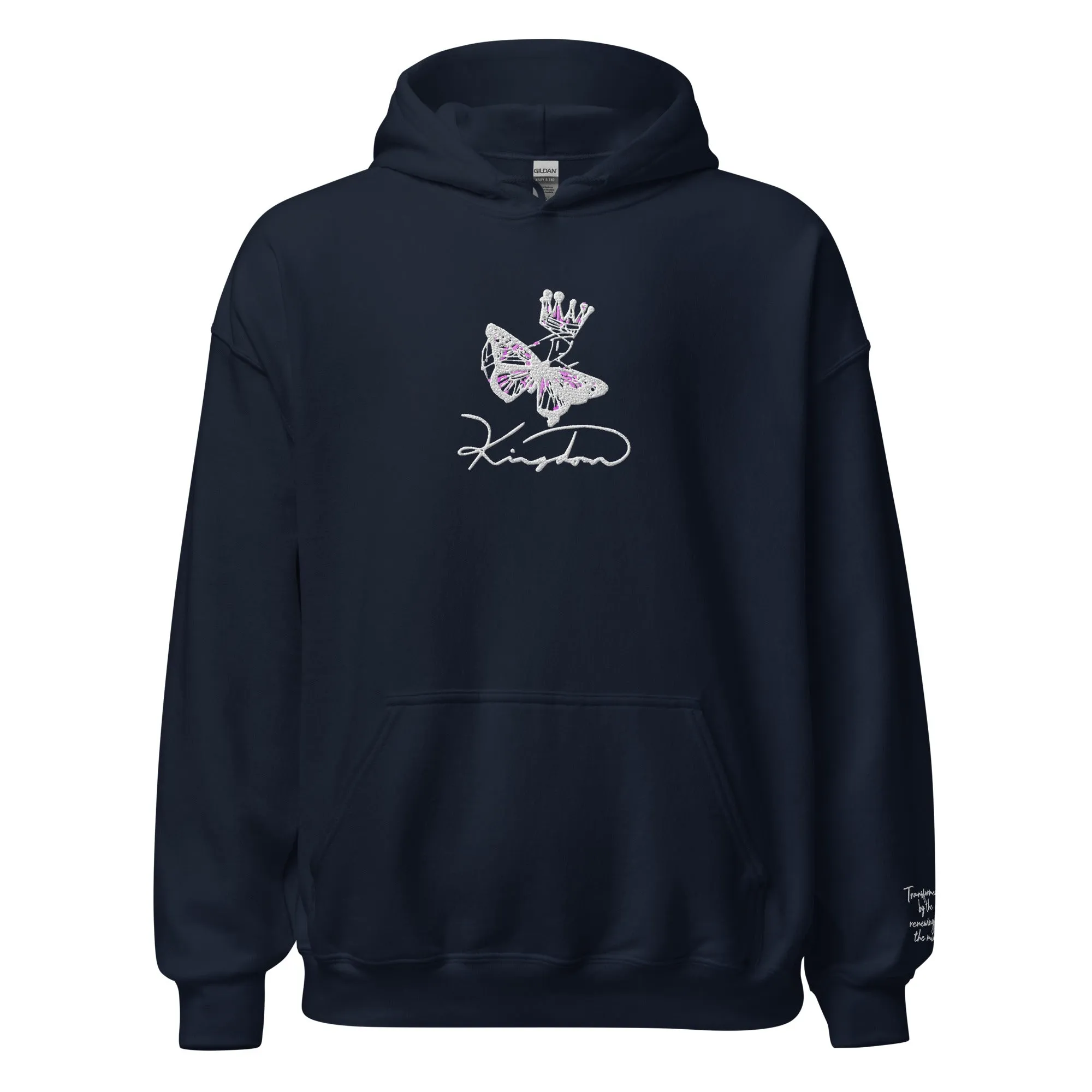 Kingdom Butterfly Embroidery Unisex Hoodie