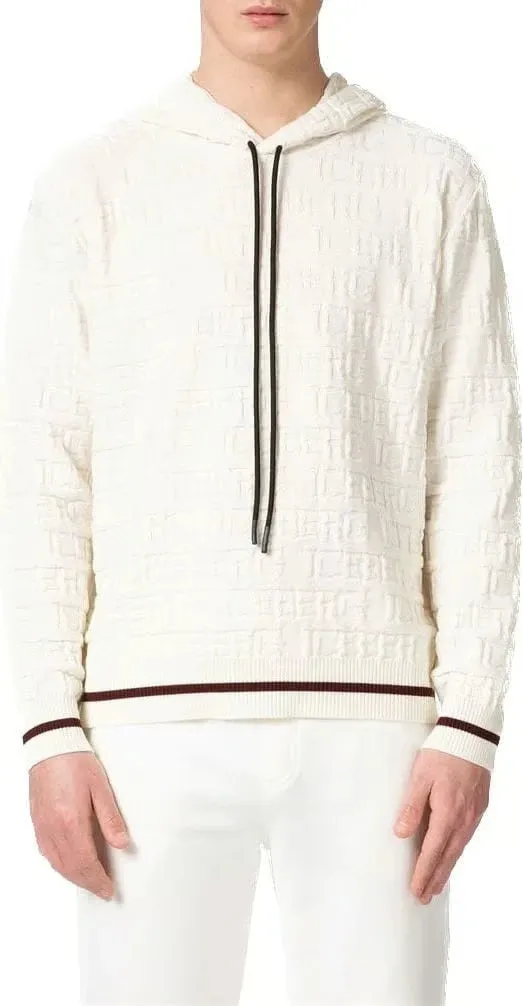 Knitted Text Hoodie (Cream) - I23A02570101103