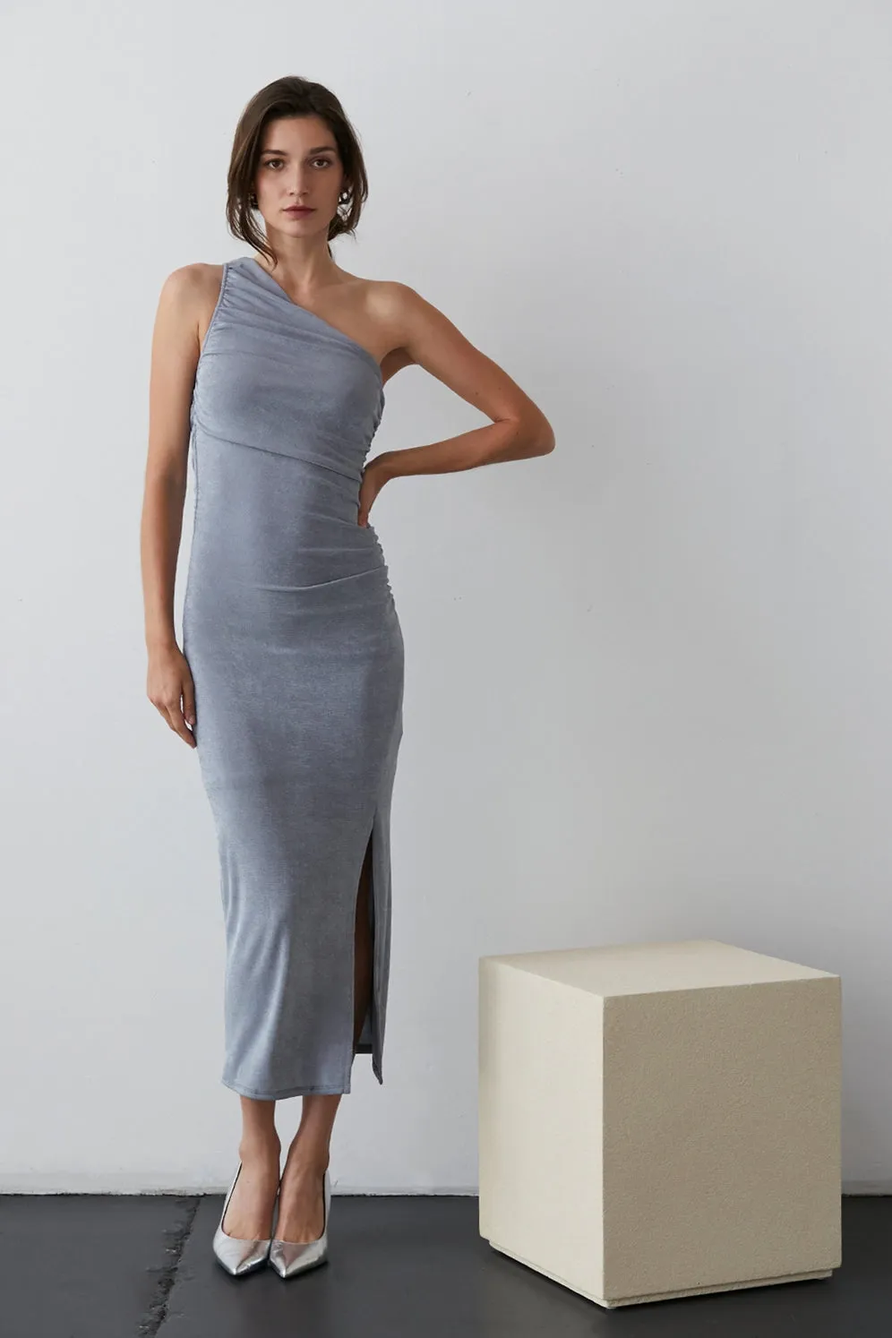 Kylina One Shoulder Midi Dress - FINAL SALE