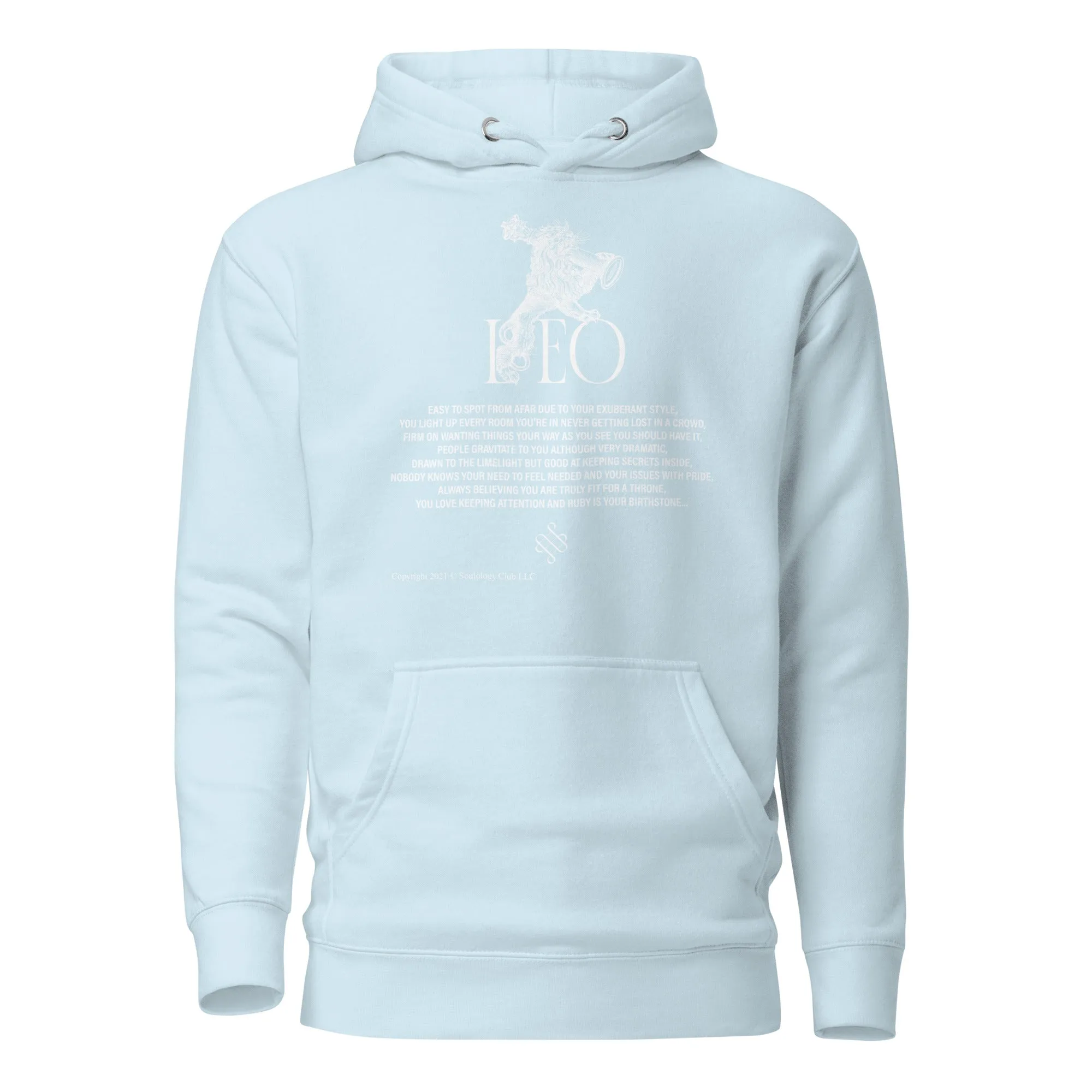 Leo Unisex Zodiac Poetry Hoodie