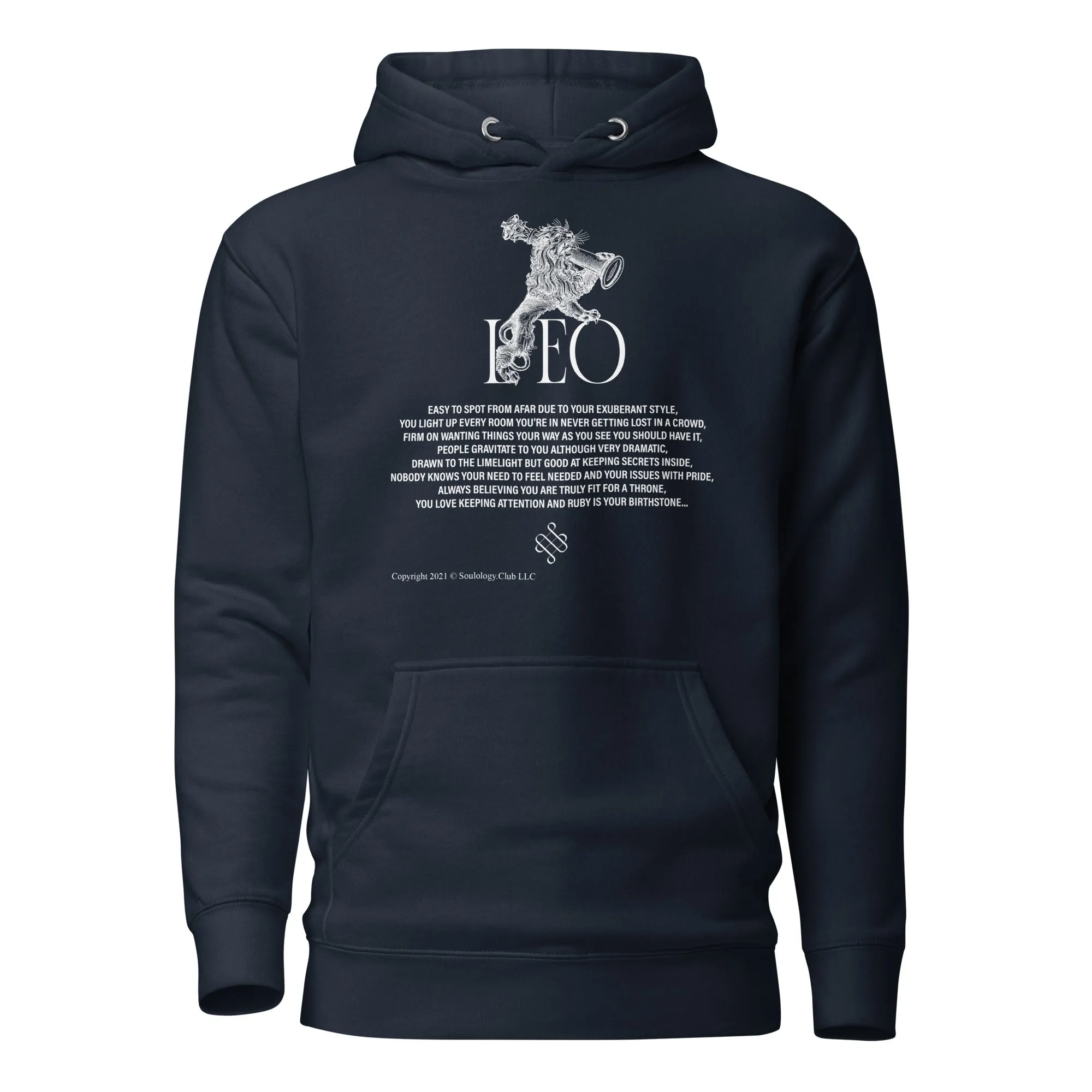 Leo Unisex Zodiac Poetry Hoodie