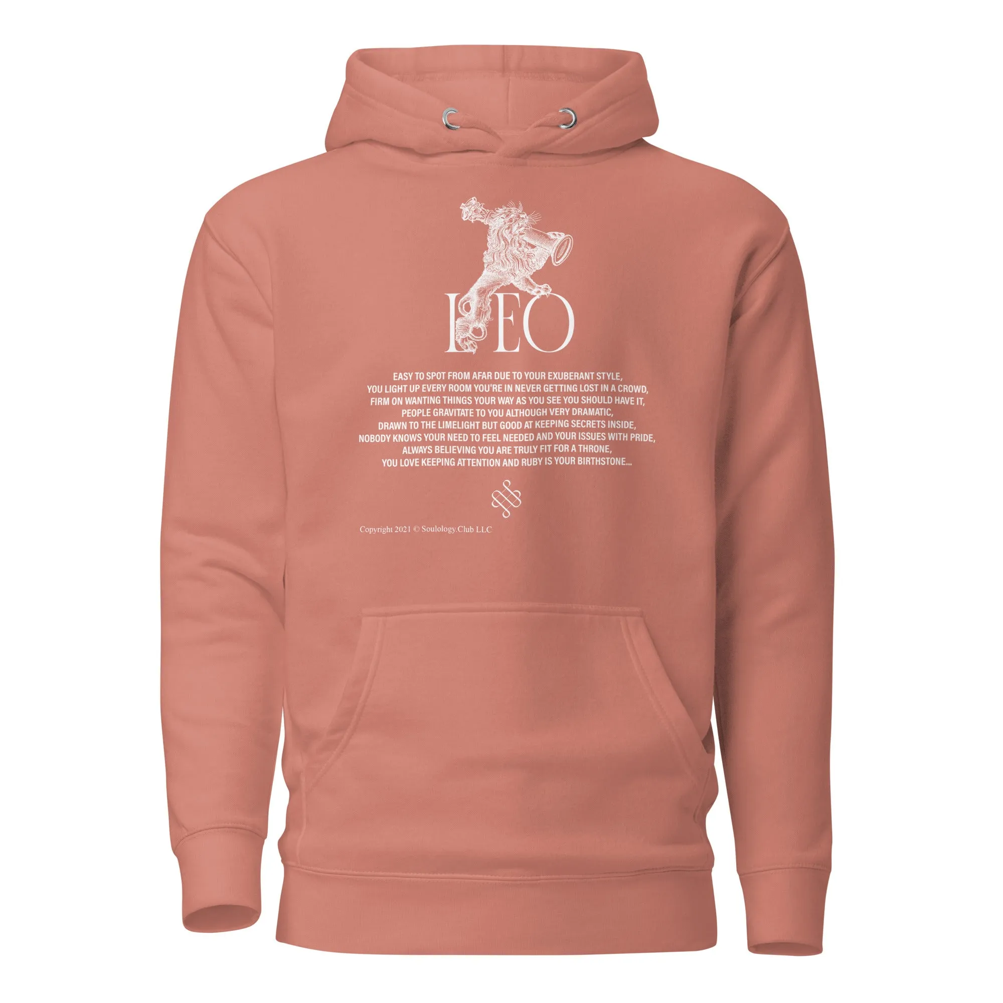 Leo Unisex Zodiac Poetry Hoodie