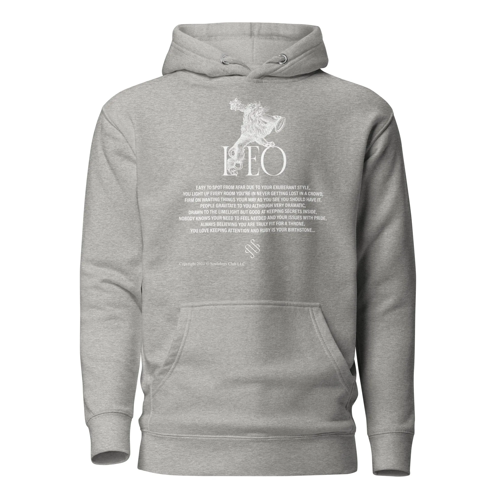 Leo Unisex Zodiac Poetry Hoodie