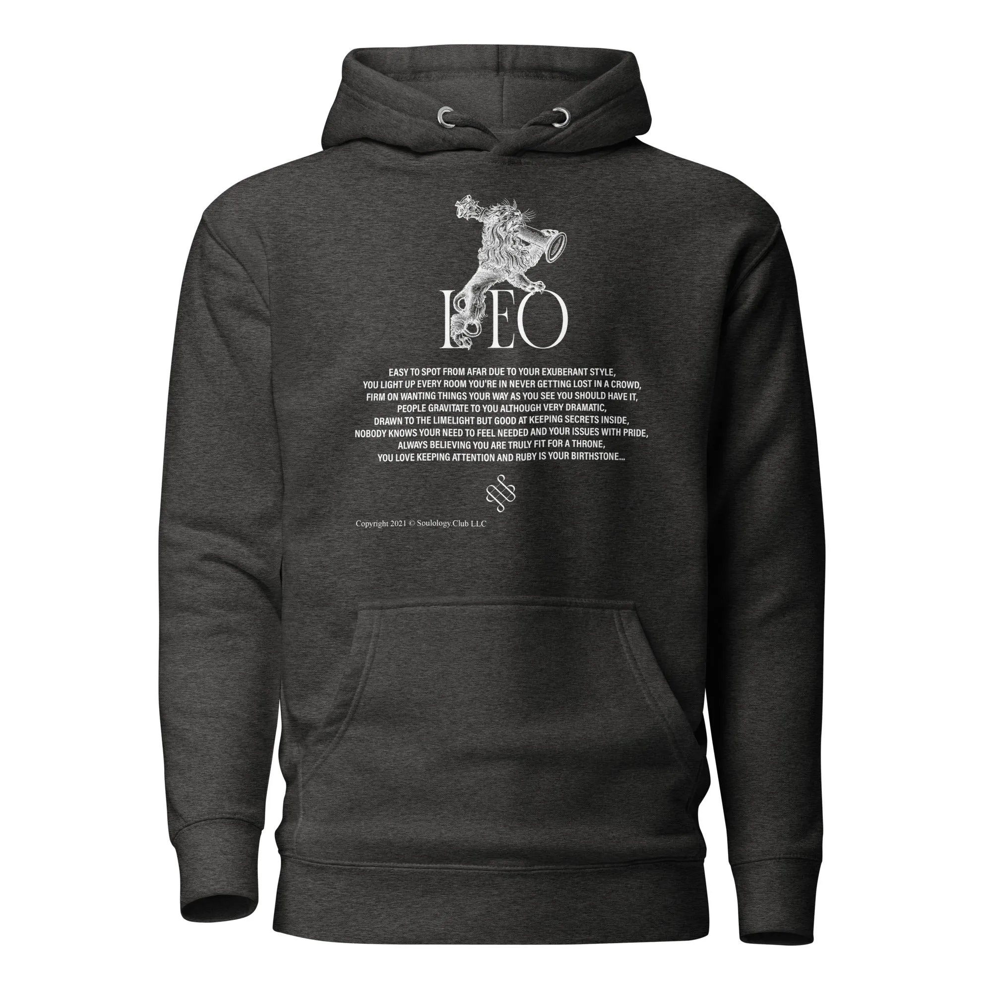 Leo Unisex Zodiac Poetry Hoodie