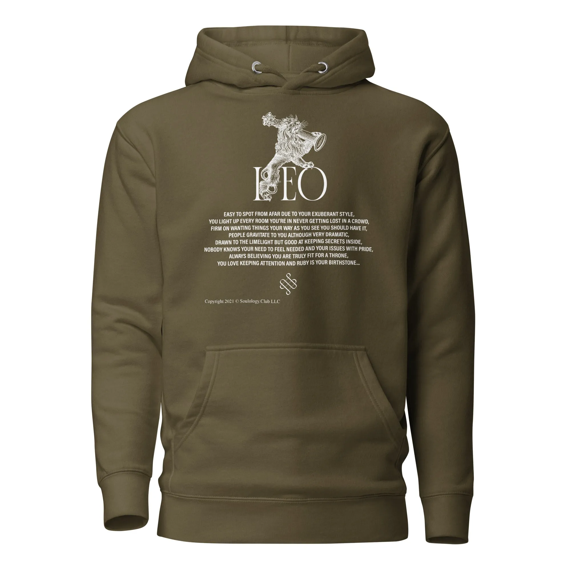 Leo Unisex Zodiac Poetry Hoodie