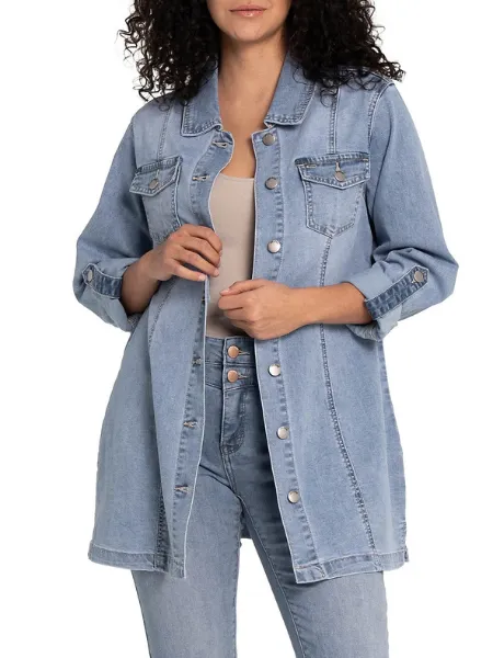 Lois Anna Long Jean Jacket