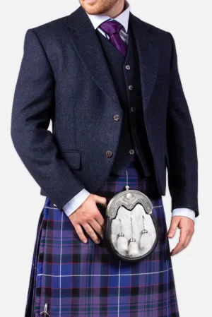 Lovat Navy Tweed Hire Jacket & Waistcoat