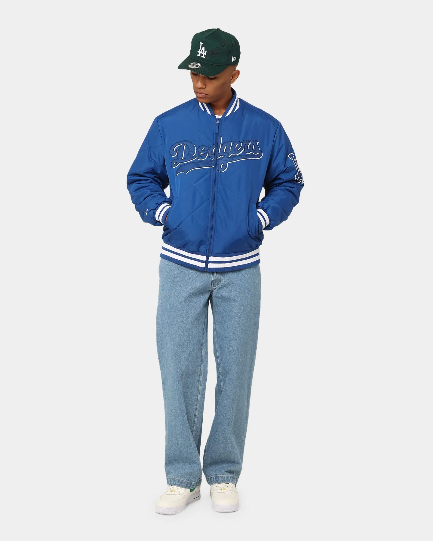 Majestic Athletic Los Angeles Dodgers Tonals Quilted Varsity Jacket Royal