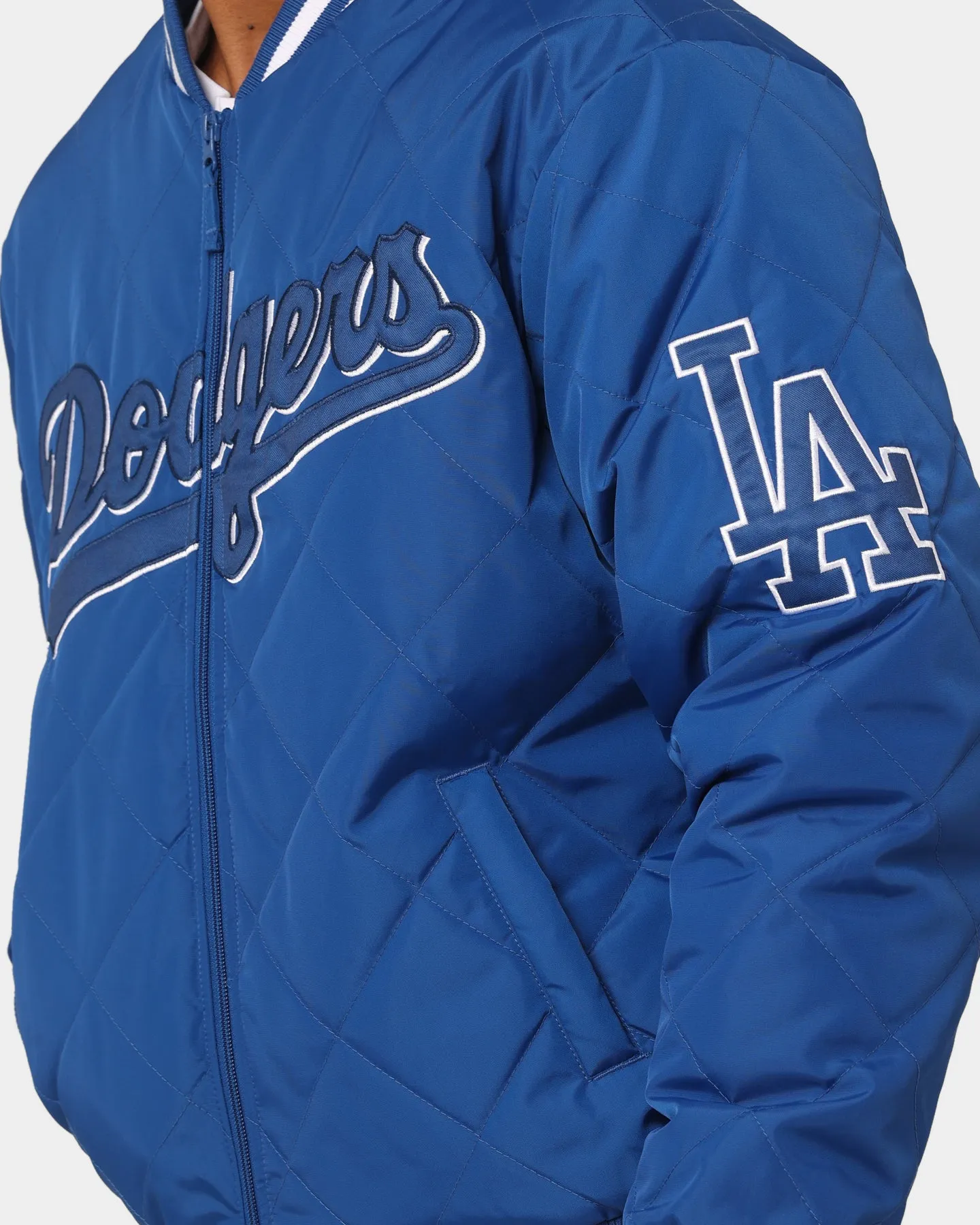 Majestic Athletic Los Angeles Dodgers Tonals Quilted Varsity Jacket Royal