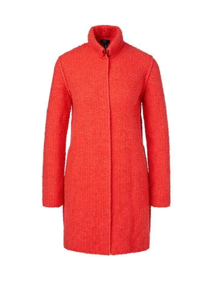 Marc Cain Collections Vibrant Orange Knitted Coat QC 31.06 M06 224 Y