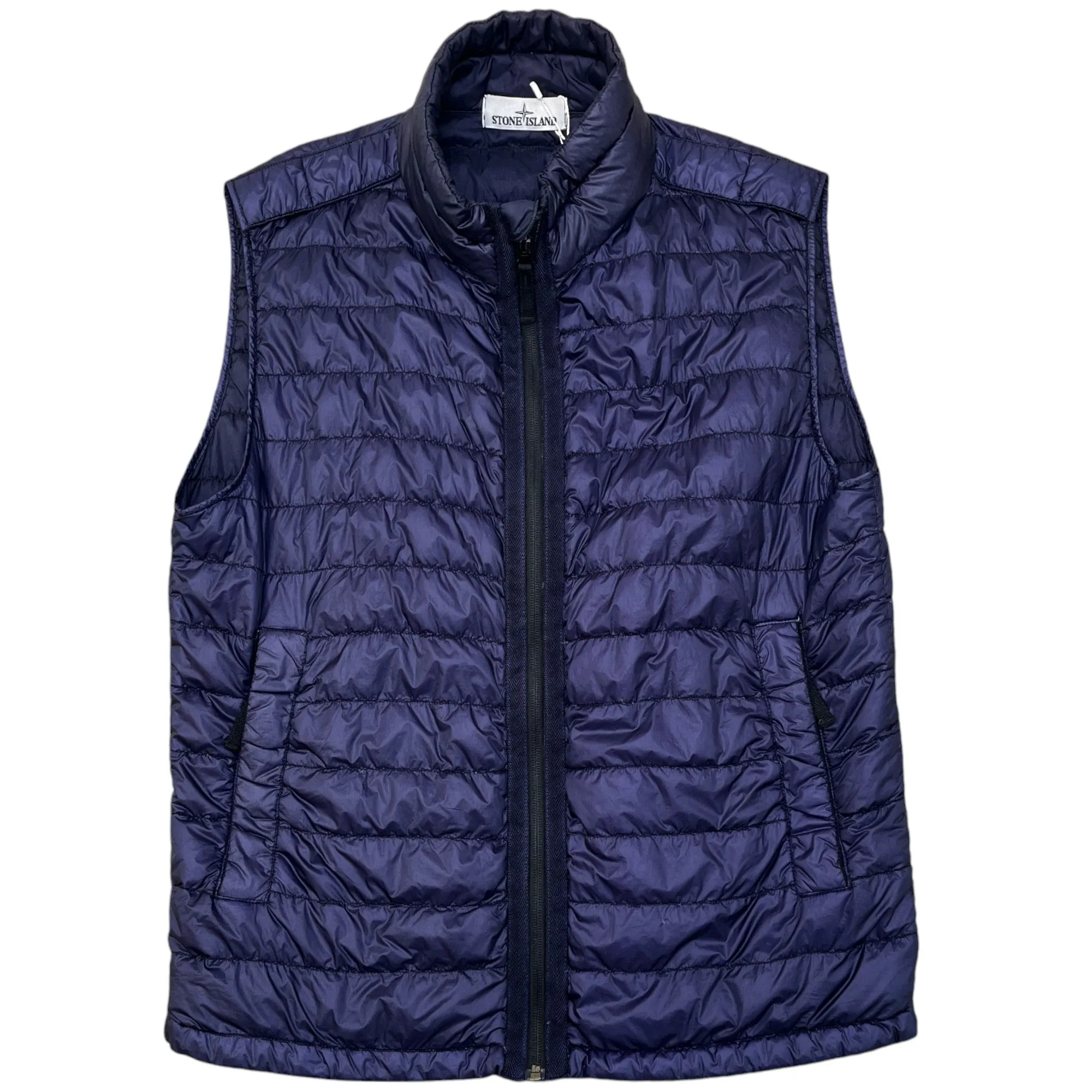 Men's Garment Dyed Down Gilet Navy Size M