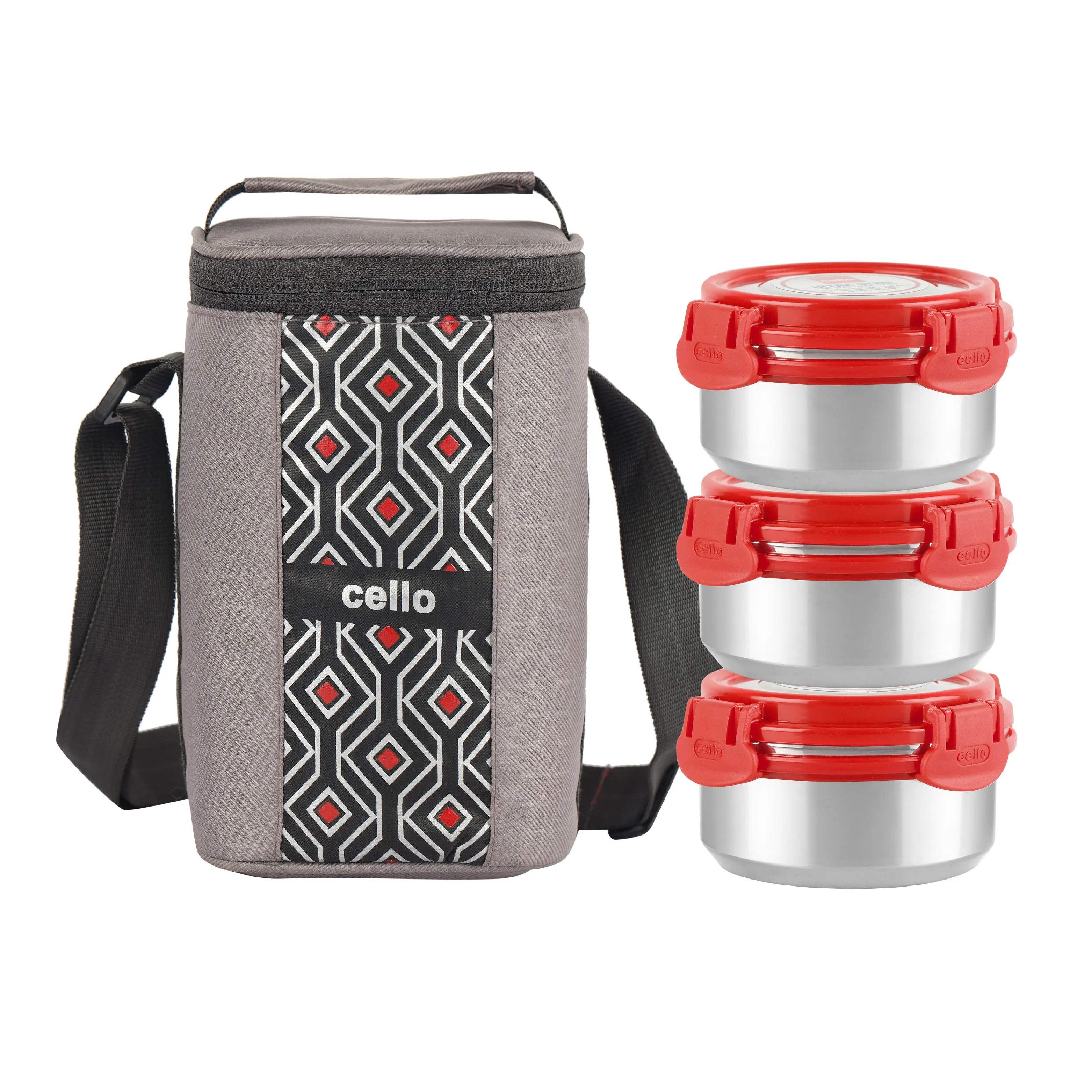 MF Ultra Stainless Steel Lunch Box with Jacket, Set of 3