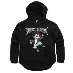 Misunderstood Goku Distressed Drop Curved Hoodie