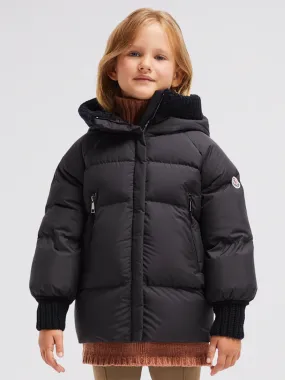 Moncler Enfant Girls Down Padded Ronda Jacket in Black