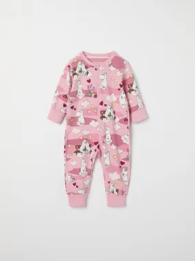 Moomin Print Baby Sleepsuit