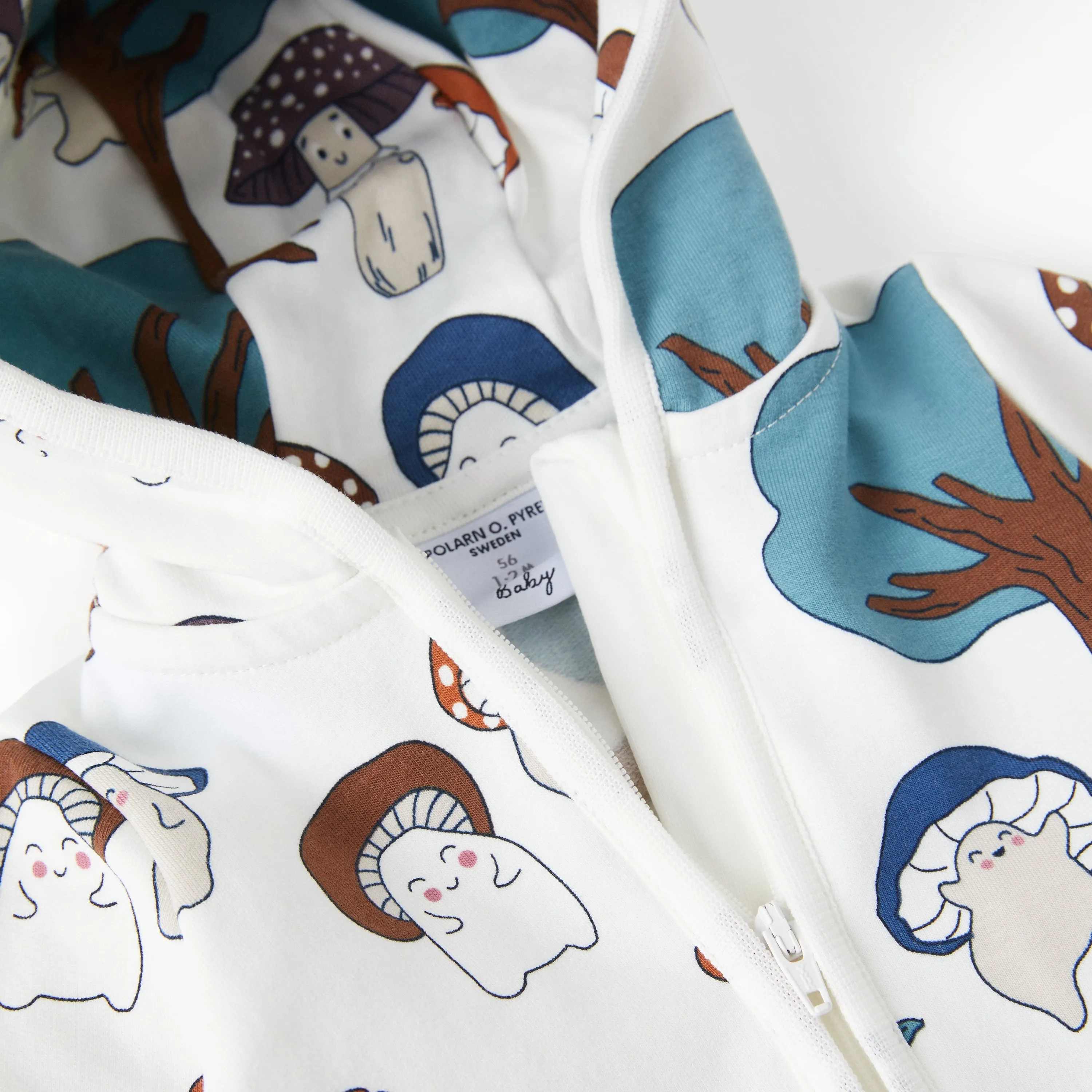 Mushroom Print Baby All-in-one