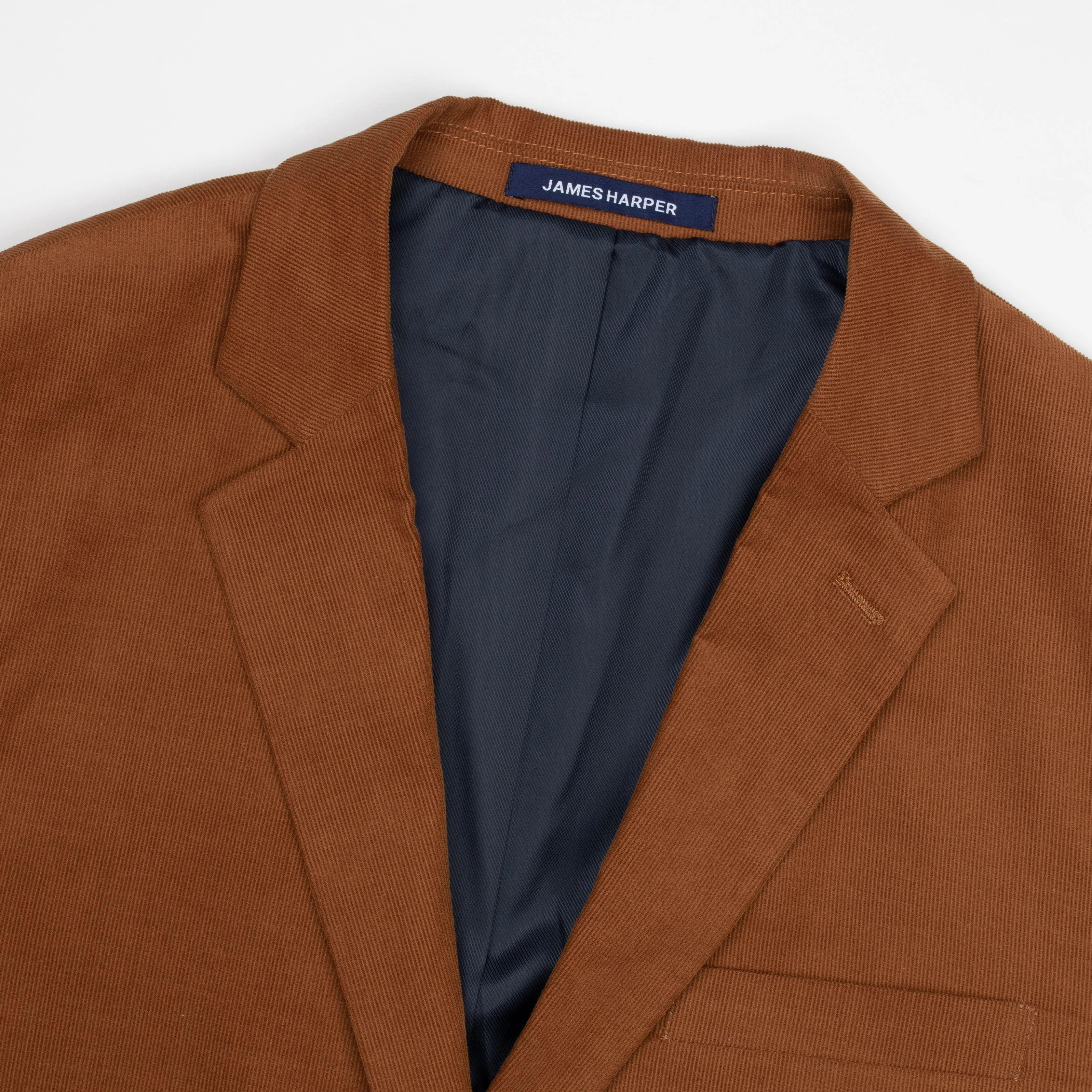 Nutmeg Cotton Corduroy Patch Pocket Lapel Blazer