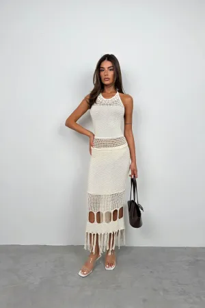 Openwork Maxi Knit Dress