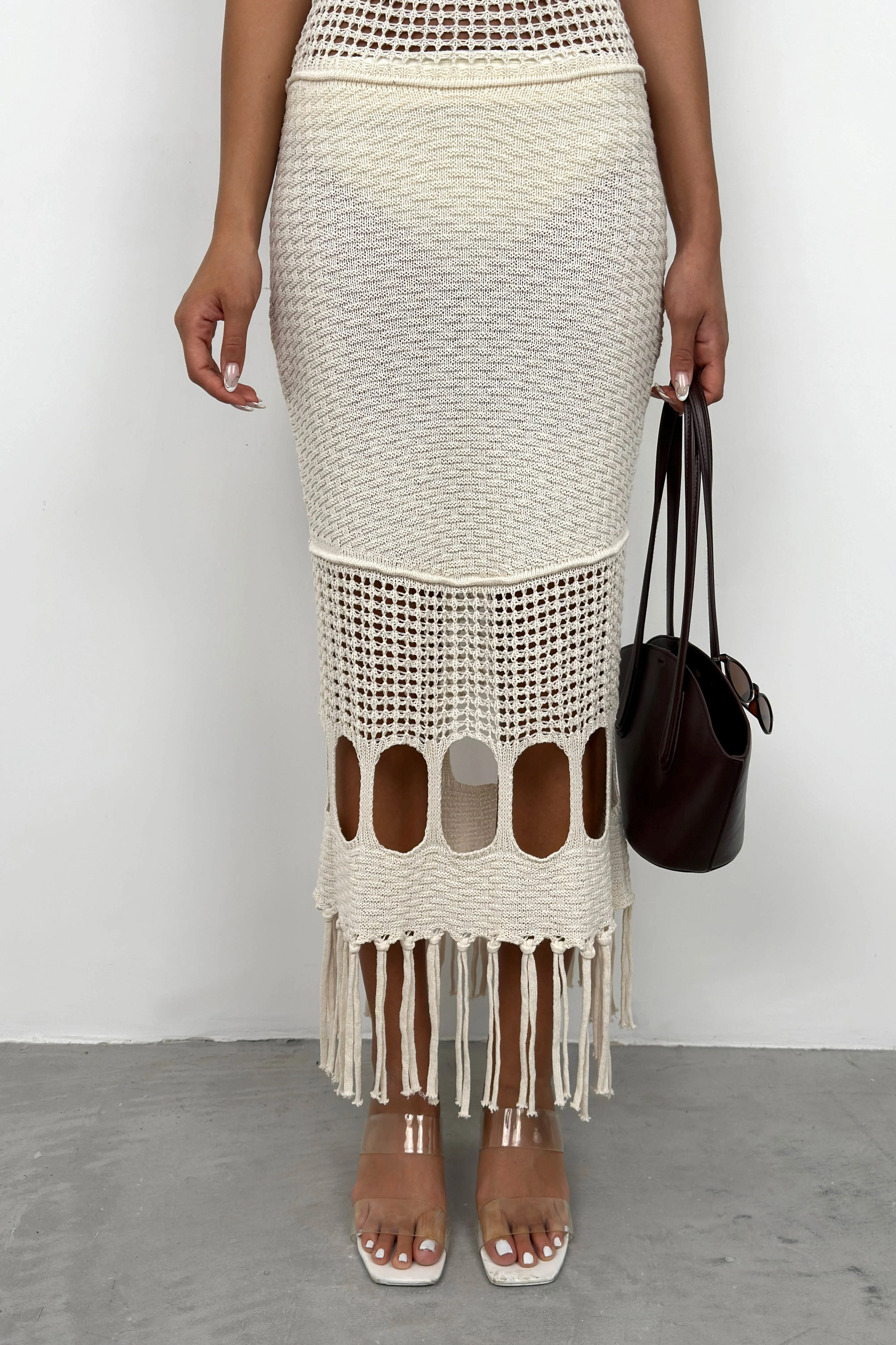 Openwork Maxi Knit Dress