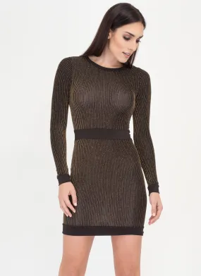 Party Animal Metallic Pinstripe Dress