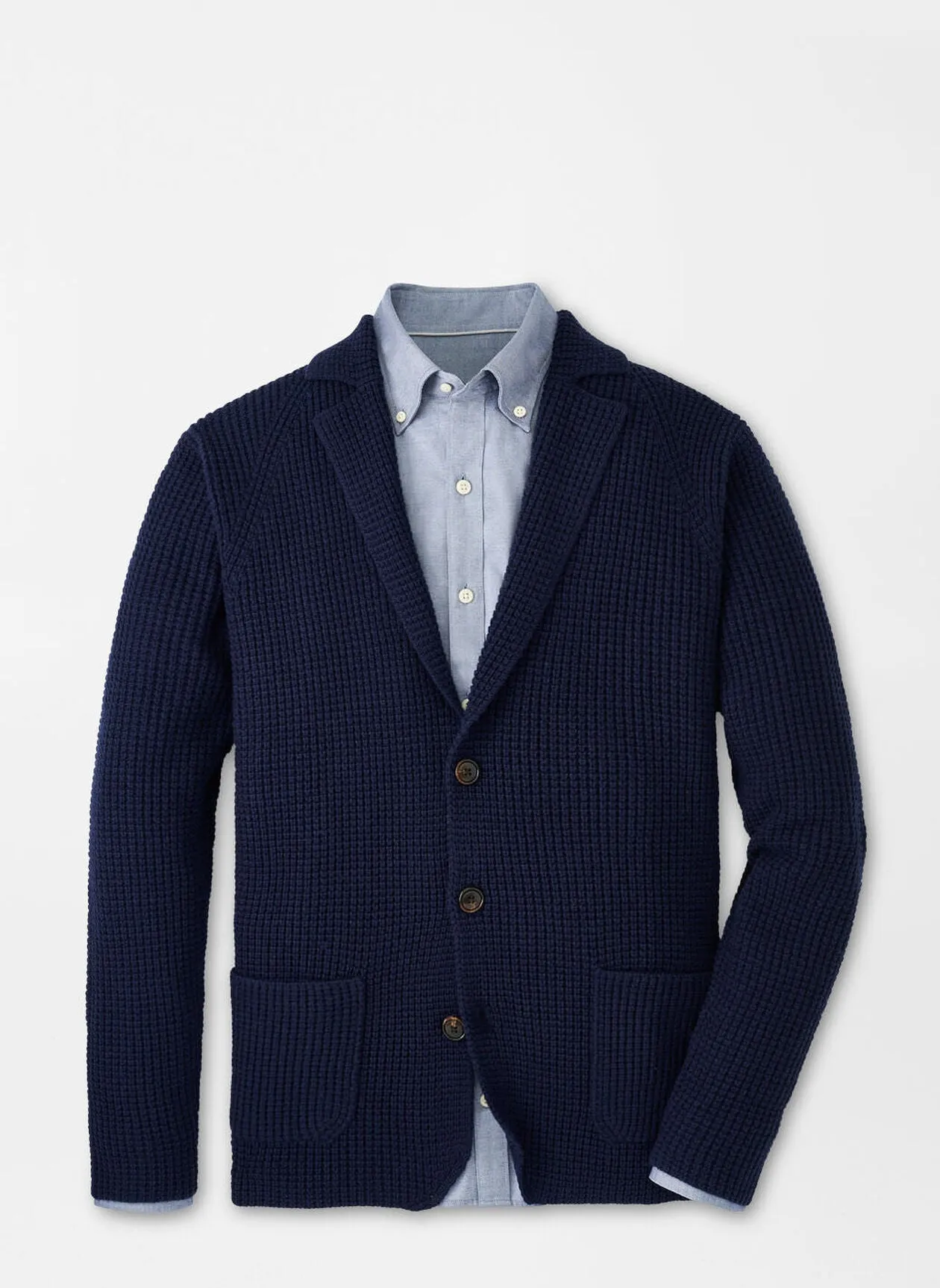 Peter Millar Mens Classic Fit Birch Sweater Blazer - NAVY