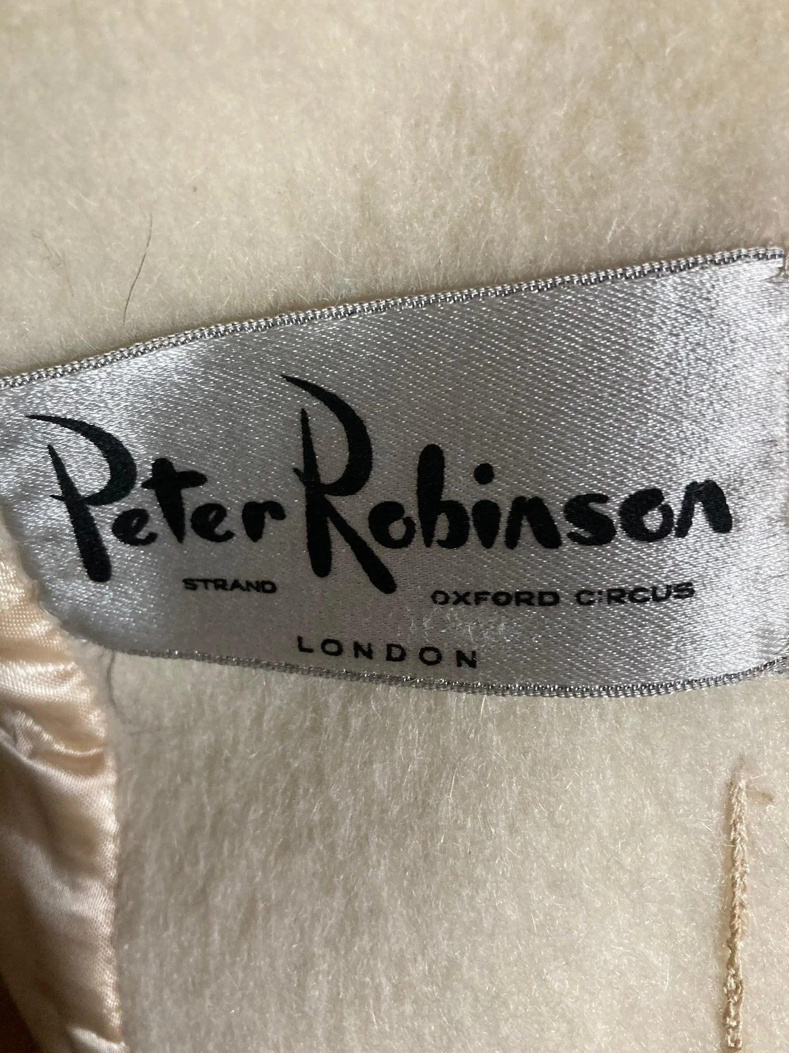 Peter Robinson Mohair Wool Long Sleeved Coat UK Size 16