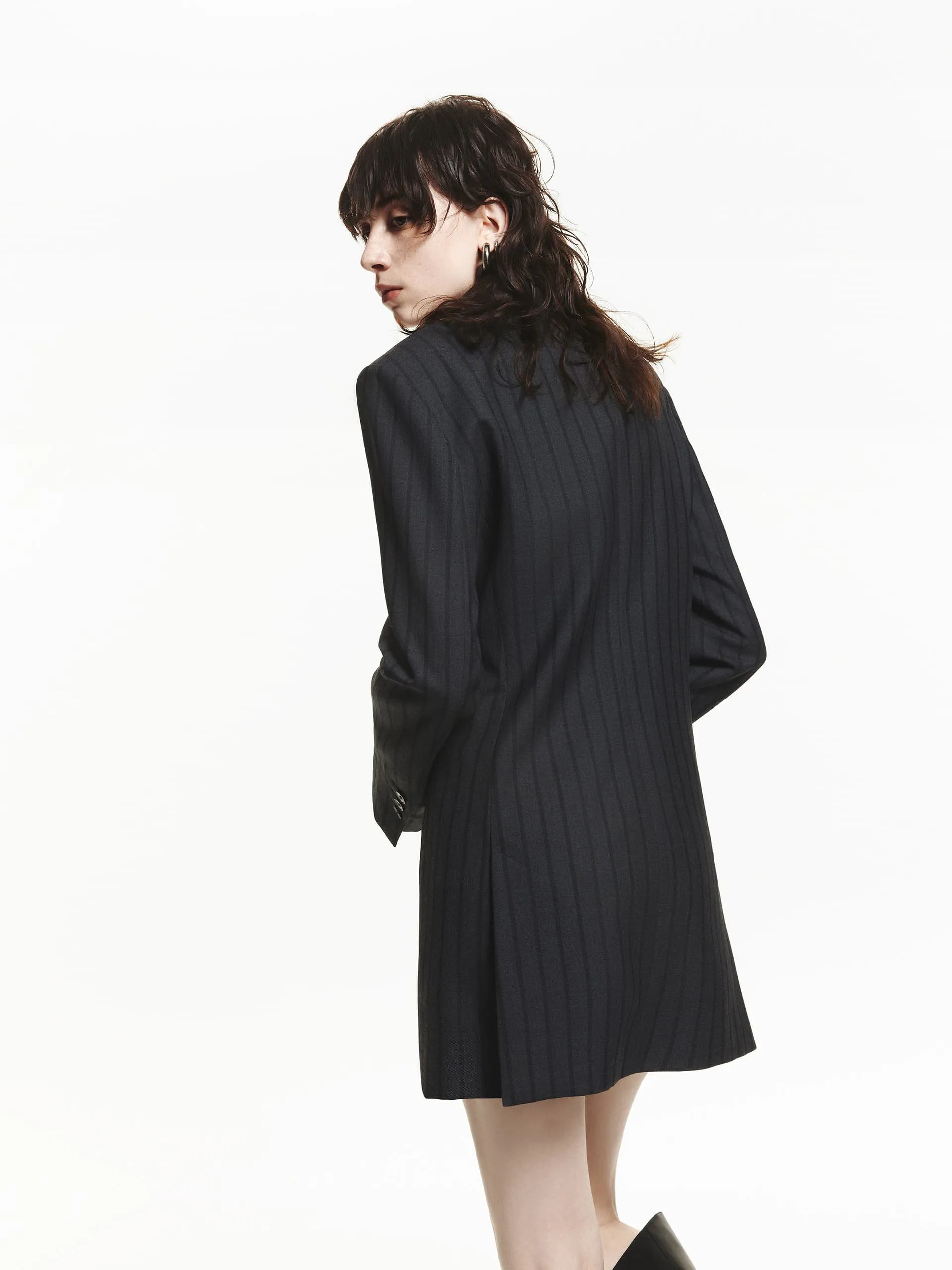 Pinstripe Tailored Blazer